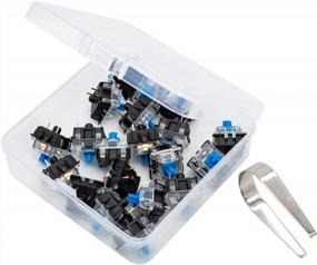 img 3 attached to Обновите свою механическую клавиатуру с помощью синих переключателей Granvela Gateron KS-8 — 3-контактный черный корпус, совместимый с SMD RGB Light-Pack 20!