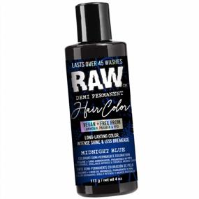 img 4 attached to Vegan Midnight Blue Demi-Permanent Hair Color: Ammonia, Paraben & PPD-Free, Long-Lasting (45+ Washes), 4Oz By RAW