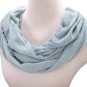 img 2 attached to Elegant Solid Color Infinity Jersey Women's Accessories : Scarves & Wraps