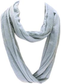 img 4 attached to Elegant Solid Color Infinity Jersey Women's Accessories : Scarves & Wraps