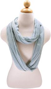 img 3 attached to Elegant Solid Color Infinity Jersey Women's Accessories : Scarves & Wraps