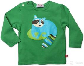 img 1 attached to Футболка Zutano унисекс Baby Raccoon с разноцветными полосками