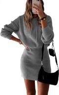 2023 fashion - prettygarden women's winter rib knit pullover sweater & fall dresses long sleeve hooded bodycon dress логотип