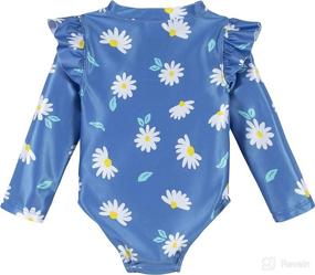 img 3 attached to Gerber Baby-Girls Long Sleeve Rashguard Swimsuit – Toddler One Piece