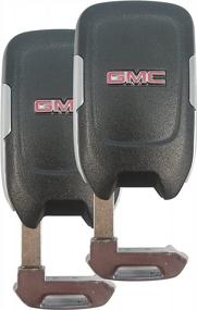 img 1 attached to 2 OEM 5-Button 2018 GMC Terrain Keyless Entry Remote Fobs With Uncut Key Inserts Bundle By REMOTE STORE