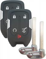 2 oem 5-button 2018 gmc terrain keyless entry remote fobs with uncut key inserts bundle by remote store logo