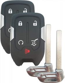 img 4 attached to 2 OEM 5-Button 2018 GMC Terrain Keyless Entry Remote Fobs With Uncut Key Inserts Bundle By REMOTE STORE