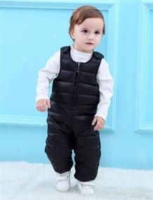 img 1 attached to 🧥 Cozy and Lightweight: Happy Cherry Kids Baby Boys Girls Winter Sleeveless Overalls for Ultimate Warmth and Comfort