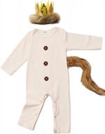 adorable and playful baby romper with wild thing tail and crown design for boys and girls логотип