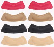 multi-colored high heel cushion insole pads with self-adhesive lining for foot care and protection (pack of 4) logo