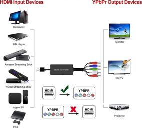 img 3 attached to Dingsun HDMI to Component Converter: High Quality HDMI to YPbPr Component RGB + R/L Audio Adapter - 720/1080P Support for Apple TV, PS3/PS4, WII, Xbox, Fire Stick, Roku, DVD Players and More