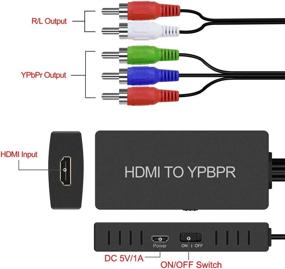 img 2 attached to Dingsun HDMI to Component Converter: High Quality HDMI to YPbPr Component RGB + R/L Audio Adapter - 720/1080P Support for Apple TV, PS3/PS4, WII, Xbox, Fire Stick, Roku, DVD Players and More