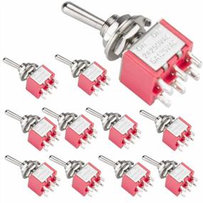 img 4 attached to 10Pcs Miniature DPDT Toggle Switch With 6 Pin Terminals - Ideal For Car Dashboards And Dashboard Mounting - AC Rated Up To 5A/125V And 2A/250V - On/On 2 Position Design - Perfect For DIY Projects