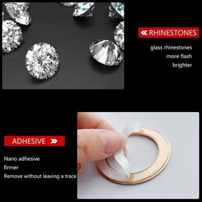 img 1 attached to 💎 Murimt Bling Car Button Start Button Cover: Shiny Crystal Rhinestone Key Ignition & Knob Ring for Women (Diamond Color)