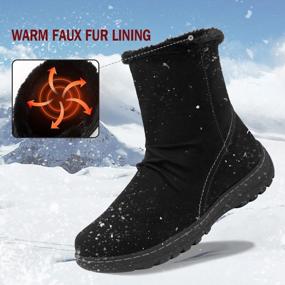 img 3 attached to Cozy & Chic: Women'S Winter Snow Boots With Faux Fur Lining And Short Ankle Fit For Outdoor Adventures