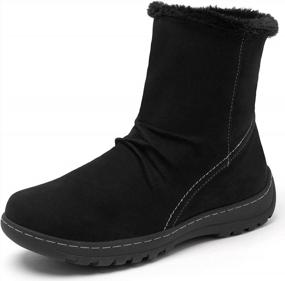 img 4 attached to Cozy & Chic: Women'S Winter Snow Boots With Faux Fur Lining And Short Ankle Fit For Outdoor Adventures
