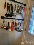 img 1 attached to Black Wall Mounted Pot Rack With 16 Hooks And Detachable Organizer For Pans, Lids, And Utensils - Toplife 39.4 Inches review by Joseph Brendemuehl