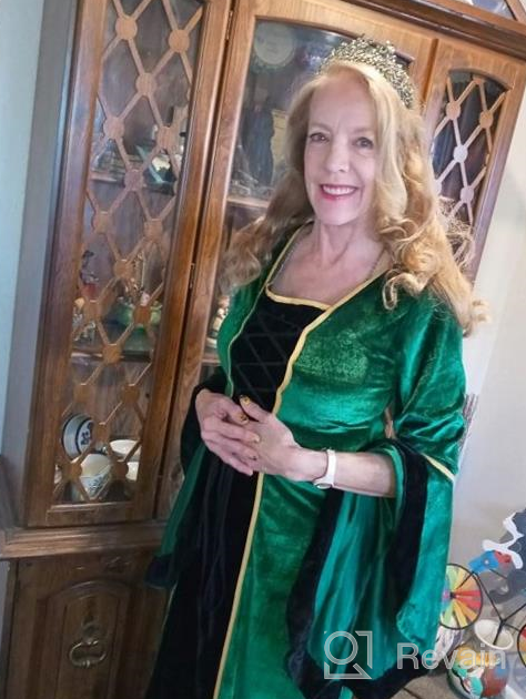 img 1 attached to Frawirshau Velvet Queen Dresses 👗 - Women's Renaissance Costume Medieval Dress review by Jun Merritt