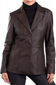 img 3 attached to Shine Like A Diamond: BGSD Women'S Crystal Lambskin Leather Blazer In Regular, Plus, And Petite Sizes