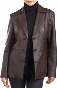 img 4 attached to Shine Like A Diamond: BGSD Women'S Crystal Lambskin Leather Blazer In Regular, Plus, And Petite Sizes
