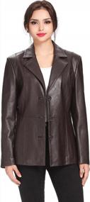 img 2 attached to Shine Like A Diamond: BGSD Women'S Crystal Lambskin Leather Blazer In Regular, Plus, And Petite Sizes