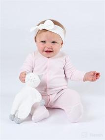 img 1 attached to 👶 Organic White Under The Nile Baby Girl Bow Headband, Size 0-6 Months - Made from Organic Cotton