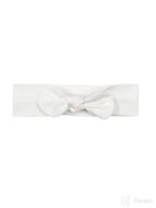 👶 organic white under the nile baby girl bow headband, size 0-6 months - made from organic cotton логотип