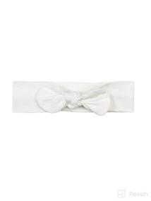 img 2 attached to 👶 Organic White Under The Nile Baby Girl Bow Headband, Size 0-6 Months - Made from Organic Cotton