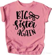 👧 olive loves apple big sister again sibling announcement shirts for baby and toddler girls: perfect sibling outfits! логотип