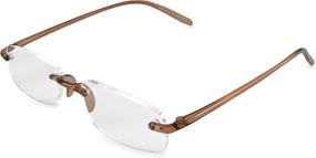 img 1 attached to 👓 Enhance Your Reading Experience with OPTX 20/20 Airlite Rimless Reading Glasses