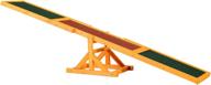 🐶 pawhut wooden dog agility seesaw: versatile training toy for exercise and fun | weather resistant pet supplies | 71" l x 12" w x 12" h logo