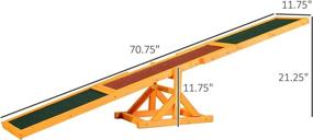 img 2 attached to 🐶 PawHut Wooden Dog Agility Seesaw: Versatile Training Toy for Exercise and Fun | Weather Resistant Pet Supplies | 71" L x 12" W x 12" H