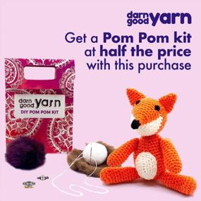 img 3 attached to DARN GOOD YARN: Fox Stuffed Animal Knitting & Crochet Kit – DIY Amigurumi Craft Kit with Yarn, Hook, and Needles – Perfect Gift