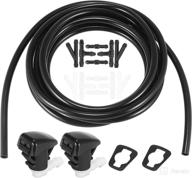 🚗 acropix front windshield washer hose kit for dodge durango - 3 meter fluid hose, 12 pcs connectors - pack of 15 black logo