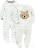 👶 unisex cotton footed sleep and play set for babies by simple joys by carter's, pack of 2 logo