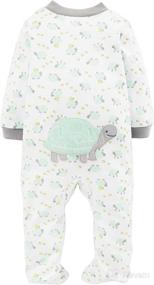 img 3 attached to 👶 Unisex Cotton Footed Sleep and Play Set for Babies by Simple Joys by Carter's, Pack of 2