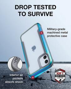 img 2 attached to Raptic Shield IPhone 11 Case, 10Ft Drop Tested Shockproof Protective Clear Cover With Aluminum Frame, Anti-Yellowing Technology For Long Lasting Durability - Iridescent