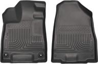 husky liners weatherbeater series front floor liners - black (18401) for 2014-2020 acura mdx: top-quality 2 pcs set logo