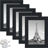 create stunning photo collages with upsimples high definition glass picture frames - 5 pack, white логотип