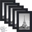 create stunning photo collages with upsimples high definition glass picture frames - 5 pack, white logo