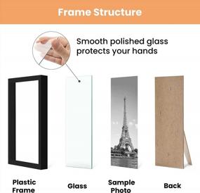 img 1 attached to Create Stunning Photo Collages With Upsimples High Definition Glass Picture Frames - 5 Pack, White