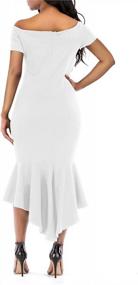img 1 attached to Stunning Fishtail Midi Dress For Women With Long Sleeve And V Neck Design By Onlypuff