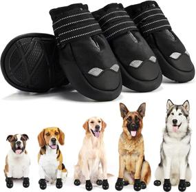 img 4 attached to 🐾 JZXOIVA Waterproof Dog Boots: Protective Paw Shoes for Medium to Large Dogs - Hot Pavement & Outdoor Activities