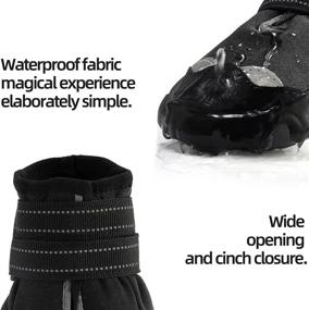 img 1 attached to 🐾 JZXOIVA Waterproof Dog Boots: Protective Paw Shoes for Medium to Large Dogs - Hot Pavement & Outdoor Activities