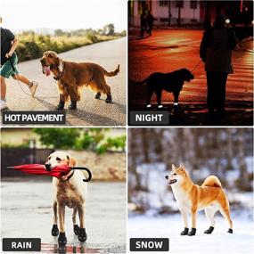 img 3 attached to 🐾 JZXOIVA Waterproof Dog Boots: Protective Paw Shoes for Medium to Large Dogs - Hot Pavement & Outdoor Activities
