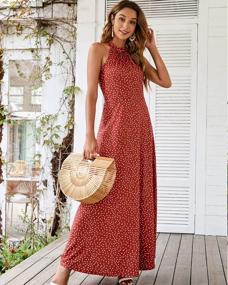 img 3 attached to STYLEWORD Women'S 2023 Summer Maxi Hawaiian Beach Halter Neck Formal Long Spring Wedding Guest Dresses