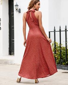 img 2 attached to STYLEWORD Women'S 2023 Summer Maxi Hawaiian Beach Halter Neck Formal Long Spring Wedding Guest Dresses