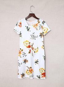 img 2 attached to GOSOPIN Girls Summer Short Sleeve Floral T-Shirt Dress Crewneck Casual Boho A-Line Soft Cute Outfits Skirt Playwear Dresses