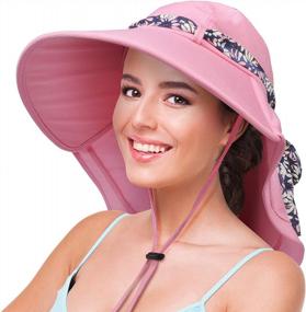 img 4 attached to Women'S UV Protection Sun Hat With Large Brim And Neck Flap - Perfect For Fishing, Hiking & Beach Trips!