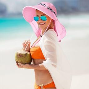 img 1 attached to Women'S UV Protection Sun Hat With Large Brim And Neck Flap - Perfect For Fishing, Hiking & Beach Trips!